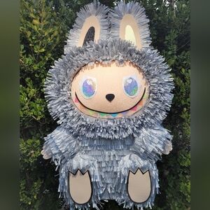 Labubu Large Monster Custom Mexican Piñata 🪅Big Into Energy Secret Rainbow Grey